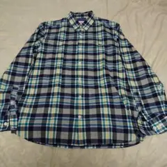難あり、チェック柄 長袖シャツ