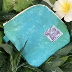 ハンドメイドHawaii Ｌ型ポーチ タイダイ