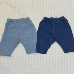 UNIQLO ベビー パンツ 80cm 2枚セット ネイビー/薄いブルー
