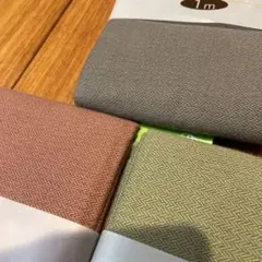 タグ付未使用★1mカットクロス　起毛ヘリンボーン　綿100%【日本製】3点セット