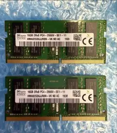 SK hynix 16GB DDR4 2666MHz メモリx2 (32GB)