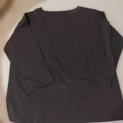 無印 ボートネック七分袖Tシャツ