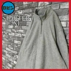 STARTERスターターグレーオーバーサイズプルオーバー長袖フリーススウェット