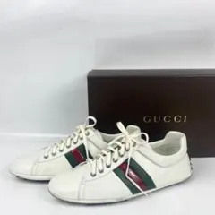 グッチ 本革 ドライビングシューズ シェリーライン スニーカー ゴルフ 箱付きのサムネイル