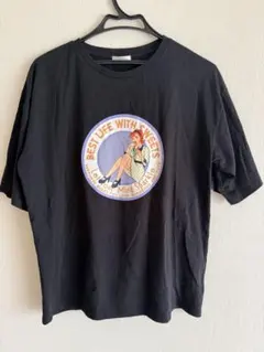 apres jour 半袖Tシャツ ブラック プリントのサムネイル