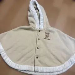 miki HOUSE ベビーポンチョ ベージュ 70-90サイズ