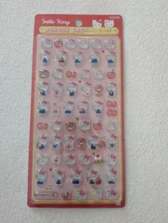 ■新品正規品 サンリオ キティ ボンボンドロップシールmini 赤■