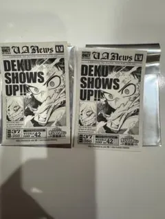 ヒロアカ原画展　来場者特典 緑谷出久 デク タブロイド風ステッカー 2枚セット