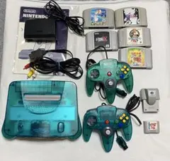 中古　ニンテンドー64 本体一式　クリアブルー　　現状お渡しです