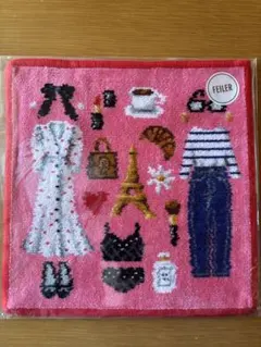 FEILER×IENA フェイラー　イエナ　ハンカチ　レッド