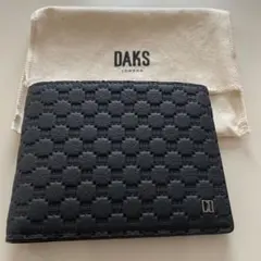 新品【DAKS 】二つ折り財布 ブラック メンズ カード 名刺入れ 革 韓国のサムネイル