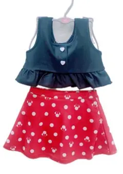新品　ディズニー　なりきりミニー　女の子水着　セパレート90 海プール