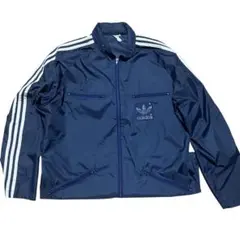 adidas 90s ストリート　ネイビー ナイロンジャケット