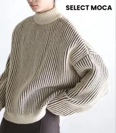 【SELECT MOCA】ニット セーター ストライプ ゆったり ゆるだぼ