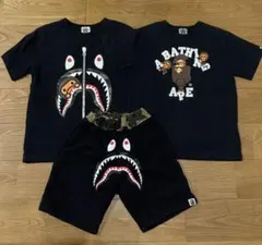 A BATHING APE BAPE KIDS エイプ シャーク マイロ 3点