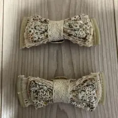 ハンドメイド リボンモチーフ 2個セット