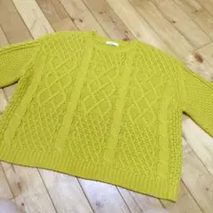 earth music & ecology ケーブル編みニット