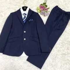 ワンダーファクトリー 男の子　フォーマルスーツ　150 濃紺　5点セット　制服
