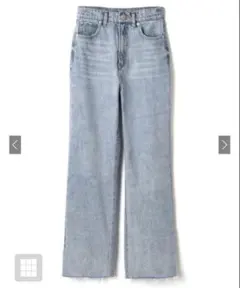 GRL フリンジヘムセミフレアデニムパンツ