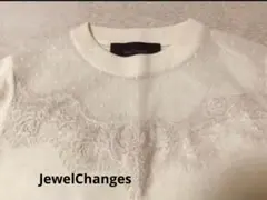 JewelChanges レースデザイン　ニット　オフホワイトのサムネイル