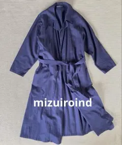 mizuiroind ミズイロインド 綿麻 ロングシャツワンピース 春コート