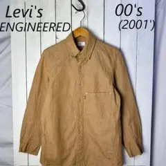 初期 Levisエンジニアード コットンリネン 立体裁断シャンブレーデニムシャツ