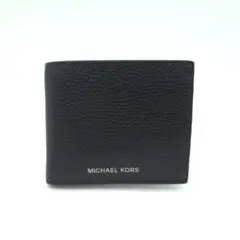 未使用 Michael Kors マイケルコース 二つ折り財布 レザー ブラック