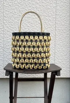 プラカゴ バッグ ハンドメイド PPバンド かごバッグ 軽量 丈夫