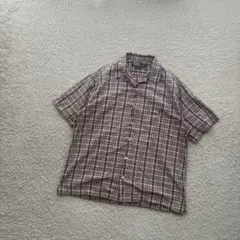 90s ポロラルフローレン ADAMS オープンカラーシャツ XL コットン 紺