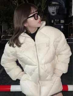 ダーリッチ アイボリー キルティングダウンジャケット