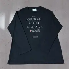 Chevon コラージュアートロンT ブラック Lサイズ 黒 ロングTシャツ