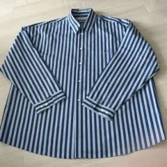 【美品】MARNI ストライプ 長袖シャツ 50 ブルー
