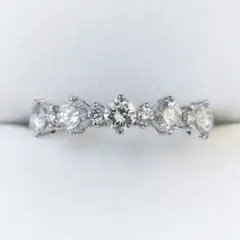新品☆PT950☆天然ローズダイヤ0.423ct☆天然ダイヤモンド0.24ct 