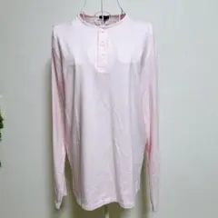 Theory セオリー 長袖 ヘンリーネック Tシャツ ピンク S