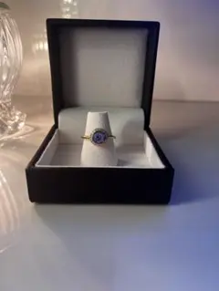 スワロフスキーライトサファイアリング