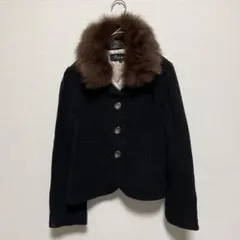 Riccimie NEW YORK ファー付きショートジャケット ブラックのサムネイル