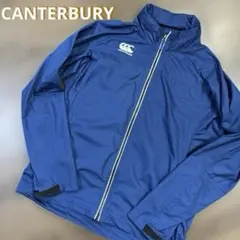 【美品】カンタベリー　ナイロンジャケット　ブルー　フード内蔵
