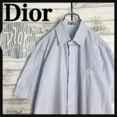 【美品・近年モデル】Dior ワンポイント刺繍ロゴストライプ半袖シャツ 入手困難のサムネイル
