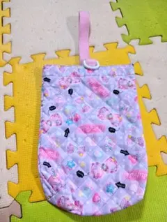 キルティングシューズバッグ パープル