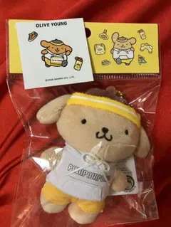 ポムポムプリン ぬいぐるみ シール 韓国 限定 オリーブヤング 日焼け