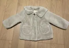 petit main 100cm セーラーカラーボアジャケット　ベージュブルゾン