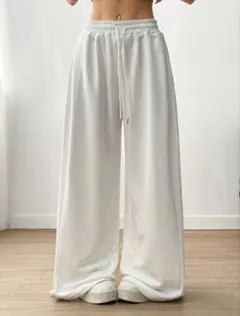 shein スウェットパンツ 白