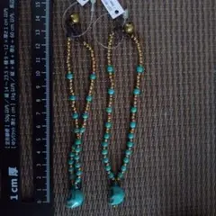 ドクロ モチーフ アンクレット ターコイズ