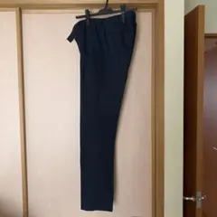 ネイビー スラックス フロントボタン付き