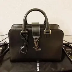 サンローラン ショルダー ハンド バッグ ベイビーカバス ブラック 黒 2WAY