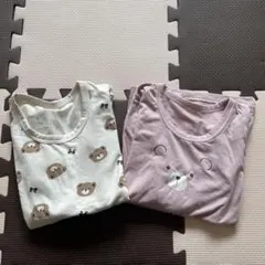 クマ柄　ヒート長袖シャツ　2枚セット 110サイズ