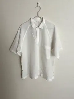 MUJI Labo 風を通す　汚れが落ちやすいポロシャツ 白/ S ムジラボのサムネイル