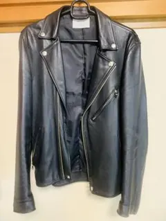 ストゥディオス studious ラムレザー　ダブルライダースジャケット