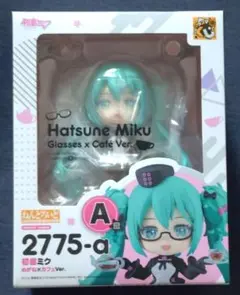グッスマくじ 初音ミク ねんどろいど A賞 初音ミク めがね×カフェVer.①