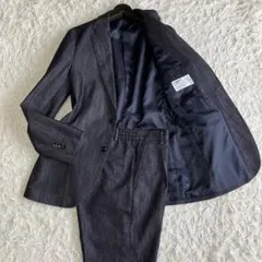 ◎美品 INHERIT スーツ デニムライク ネイビー L ジャージー XL
